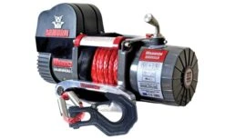 Warrior Winches Samurai 9500 Premium Vinsch - Short Drum, 12V Armortek Syntetlina