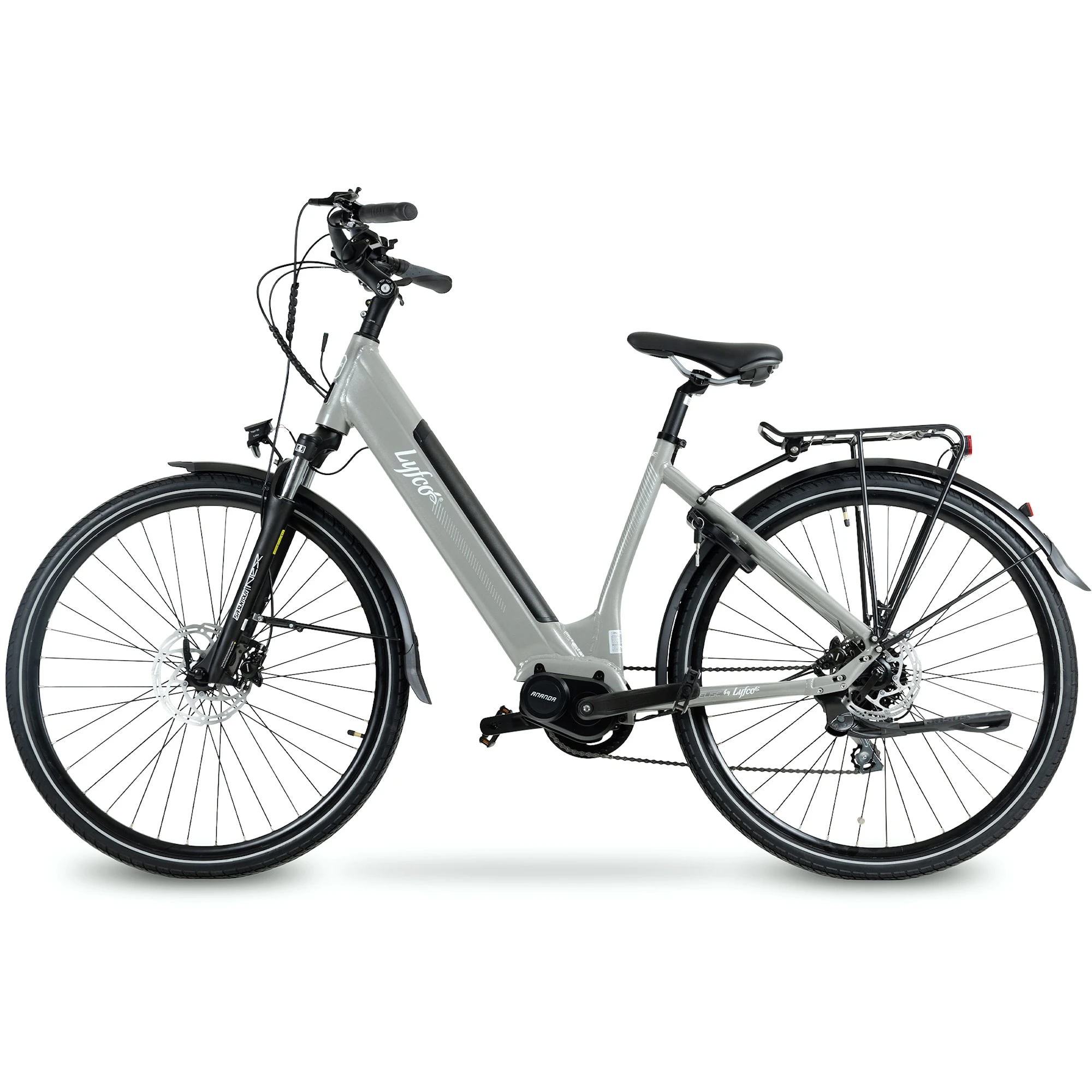 Elcykel Dam 28 Mittmotor - Elise Grå 14 Ah (Premium) 4 Elcykel Dam 28 Mittmotor - Elise Grå 14 Ah (Premium) - Bild 2