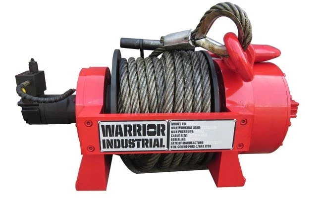 Warrior Winches JP 25,000kg Industriell Hydraulisk Vinsch, Stålvajer 3 Warrior Winches JP 25,000kg Industriell Hydraulisk Vinsch, Stålvajer