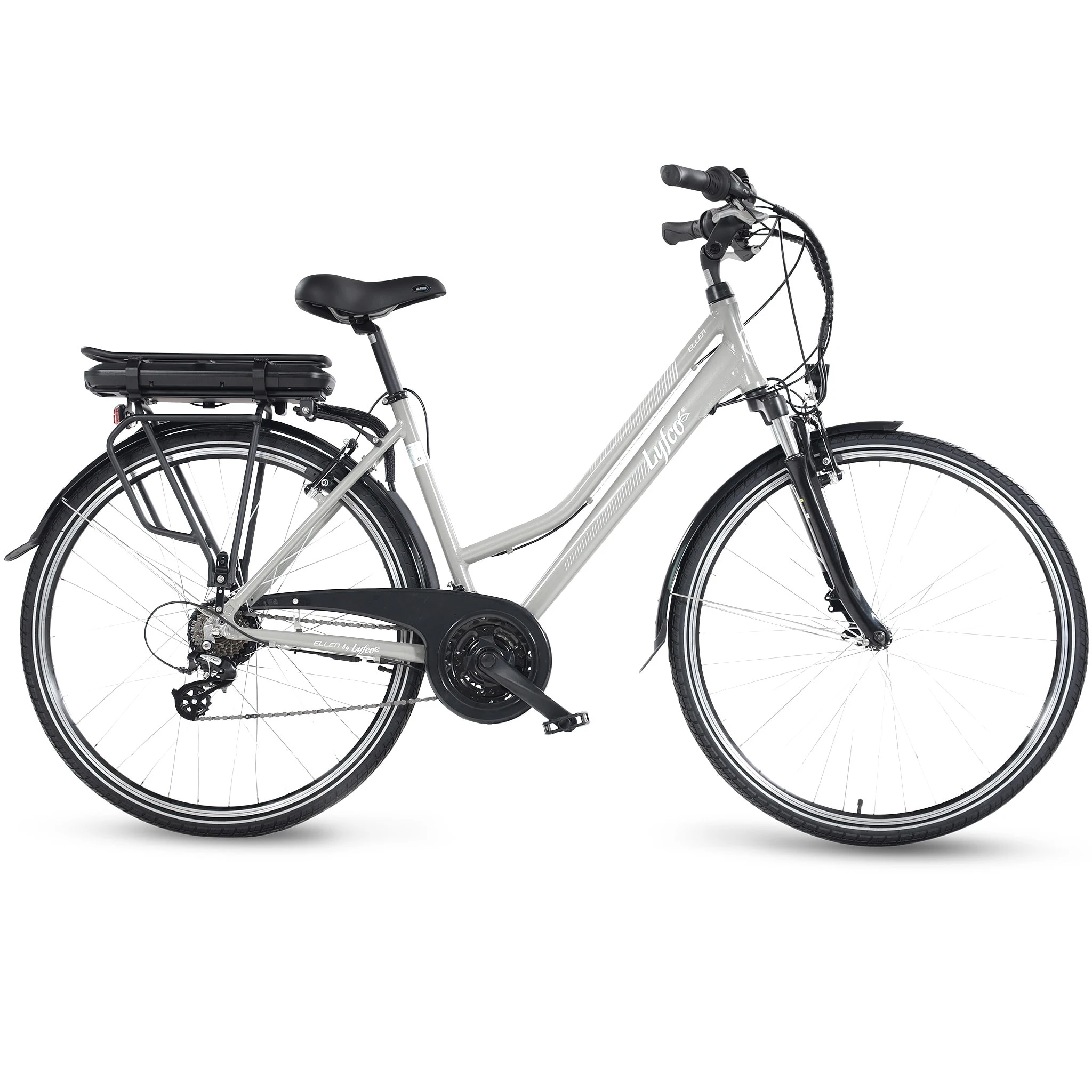 Elcykel Dam 28 - 21 Växlar - Ellen Grå 10,4Ah 3 Elcykel Dam 28 - 21 Växlar - Ellen Grå 10,4Ah